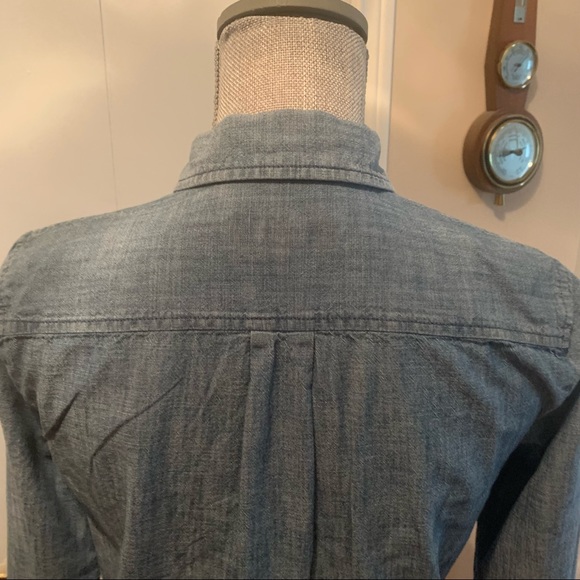 Banana Republic Boyfriend Chambray Split Sleeve Shirt - Picture 5 of 8